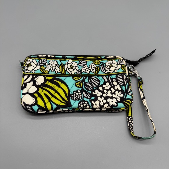 Vera Bradley Handbags - Vera Bradley‎ Provencal Floral Quilted Cotton Wristlet Wallet Blue Yellow White